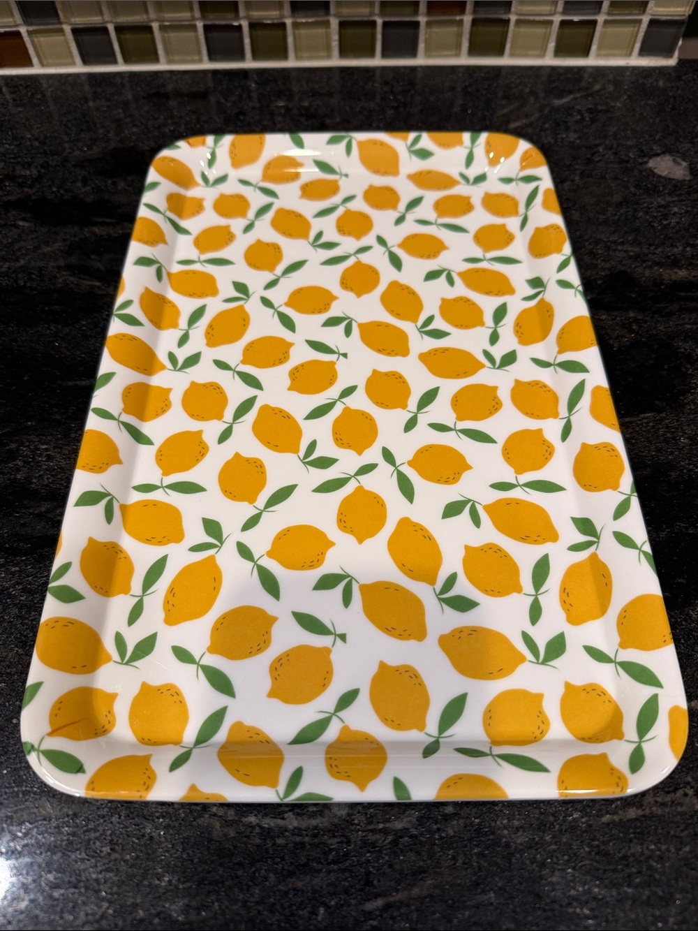 Lemon Pattern Serving Tray - Home Kitchen